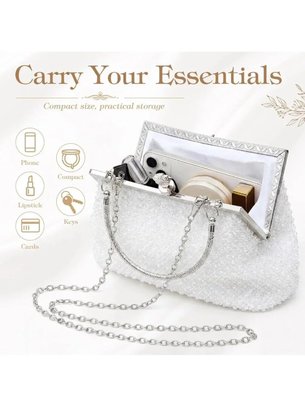 Chic Women's Evening Clutch Purse - Elegant Party Bag for Night Out & Events